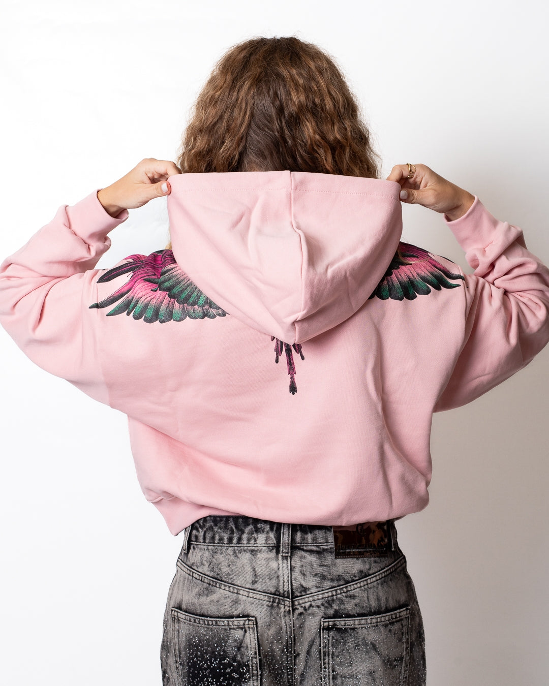 Felpa Marcelo Burlon con cappuccio "Logo Wings" donna