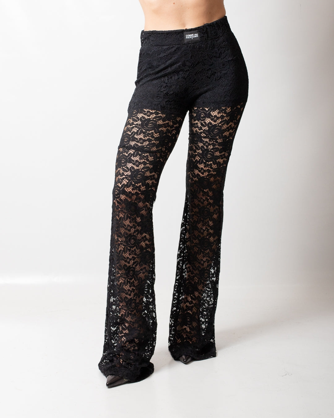 Pantalone Comme des Fuckdown a zampa in pizzo donna