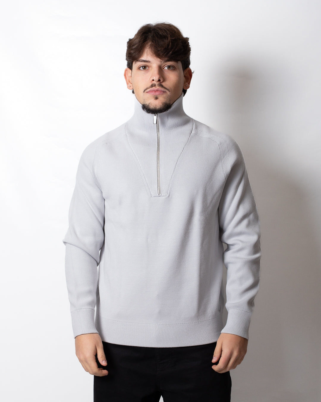 Maglia Calvin Klein lupetto con mezza zip uomo