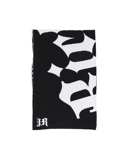 Sciarpa John Richmond in lana con logo gothic a contrasto