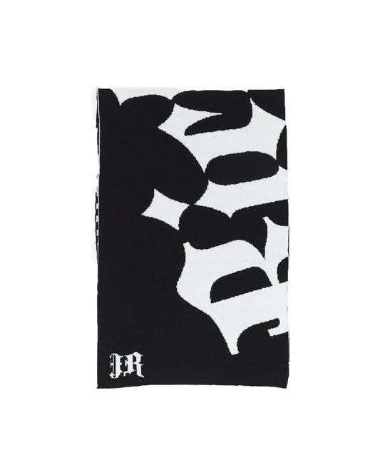 Sciarpa John Richmond in lana con logo gothic a contrasto