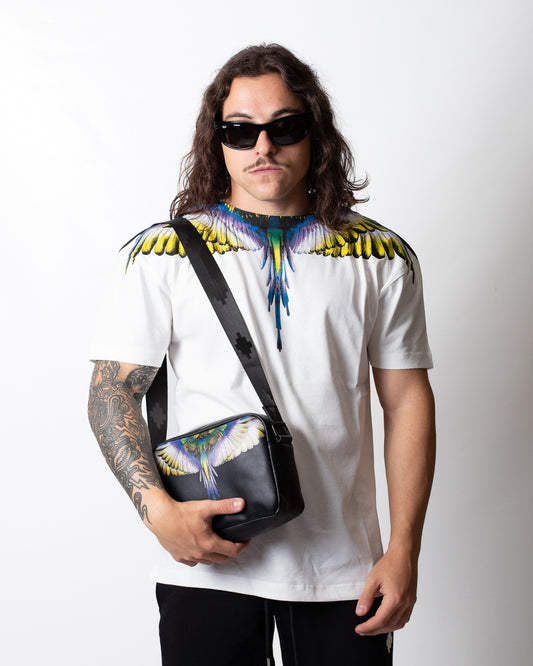 T-Shirt Marcelo Burlon con logo wings colorfull uomo