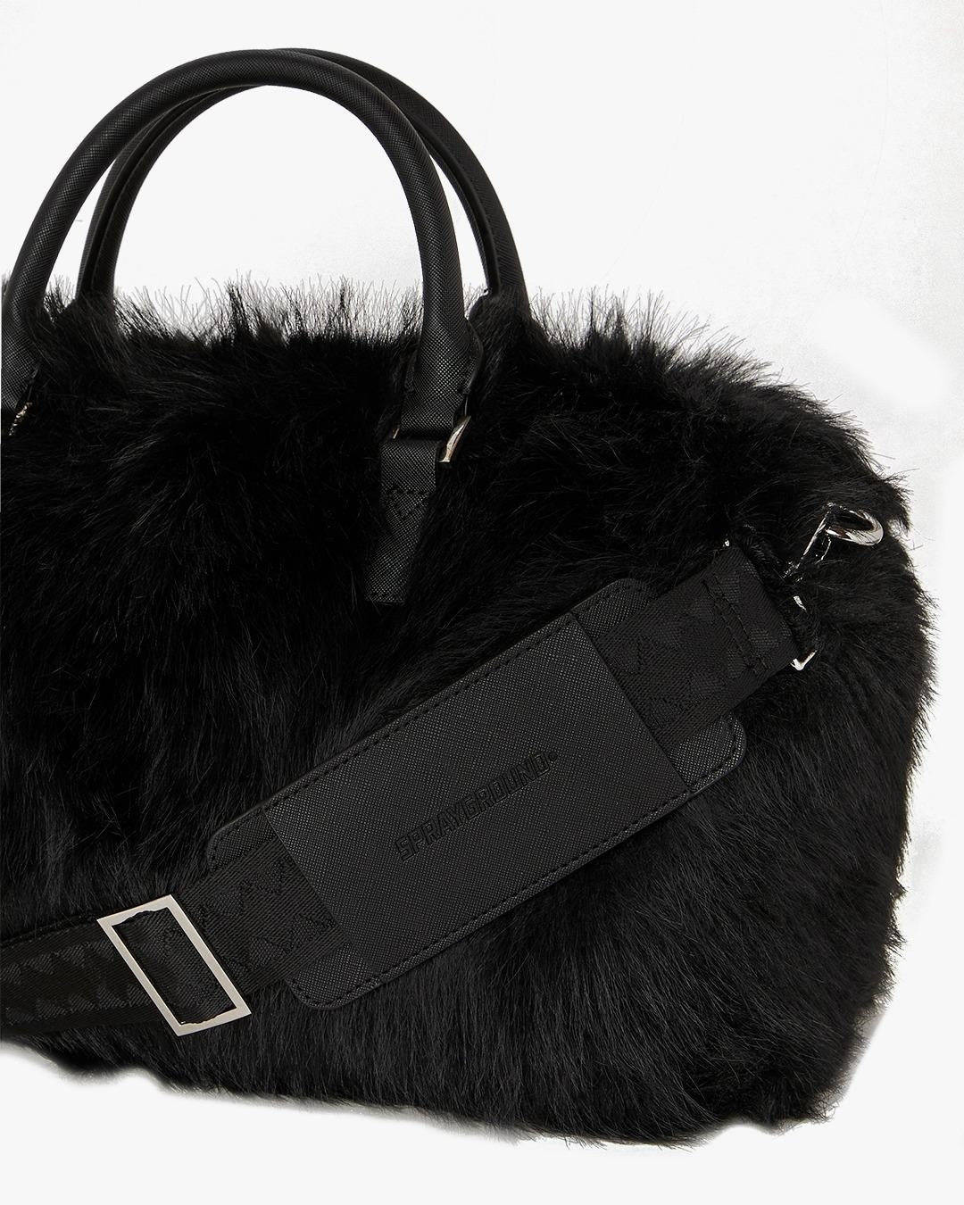 Borsa Sprayground nero "FUR CRAY BLACK MINI DUFFLE"