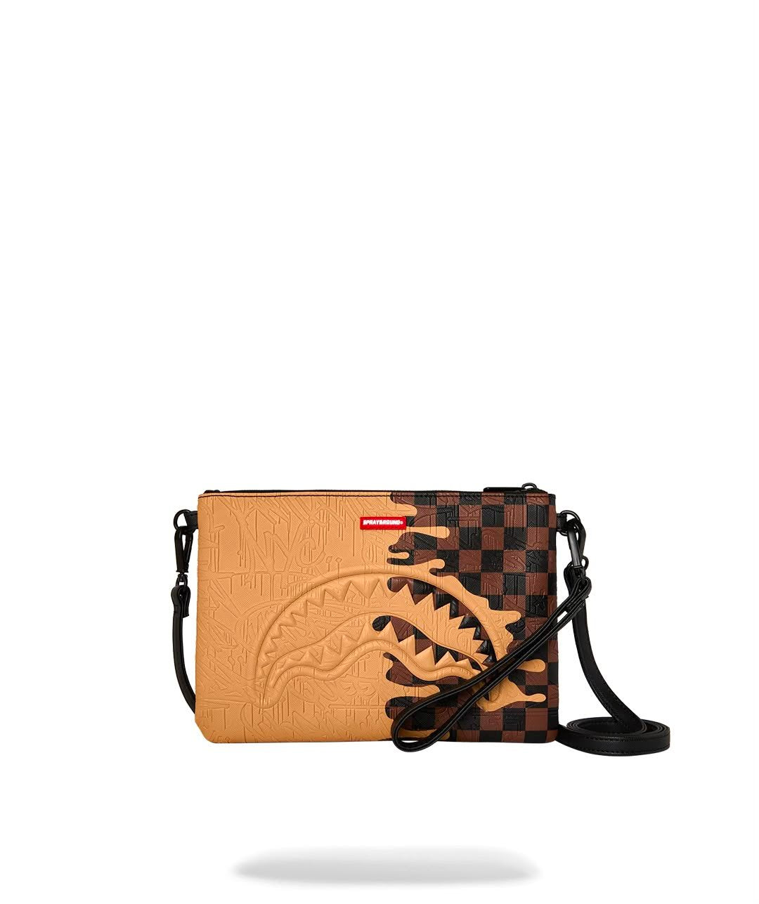 Pochette Sprayground marrone HENNY MELT CROSSOVER CLUTCH con tracolla