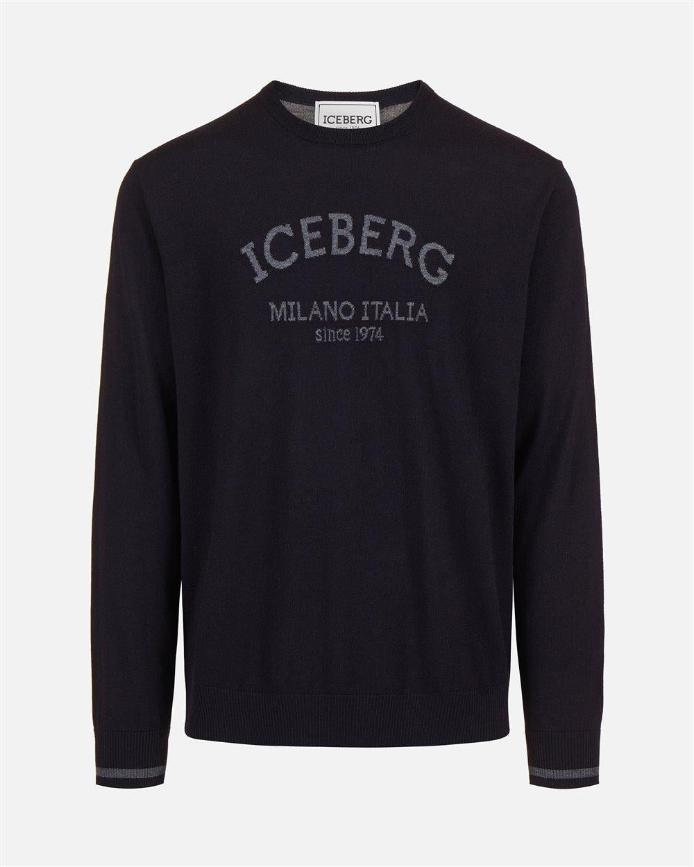 Maglia Iceberg girocollo logata uomo