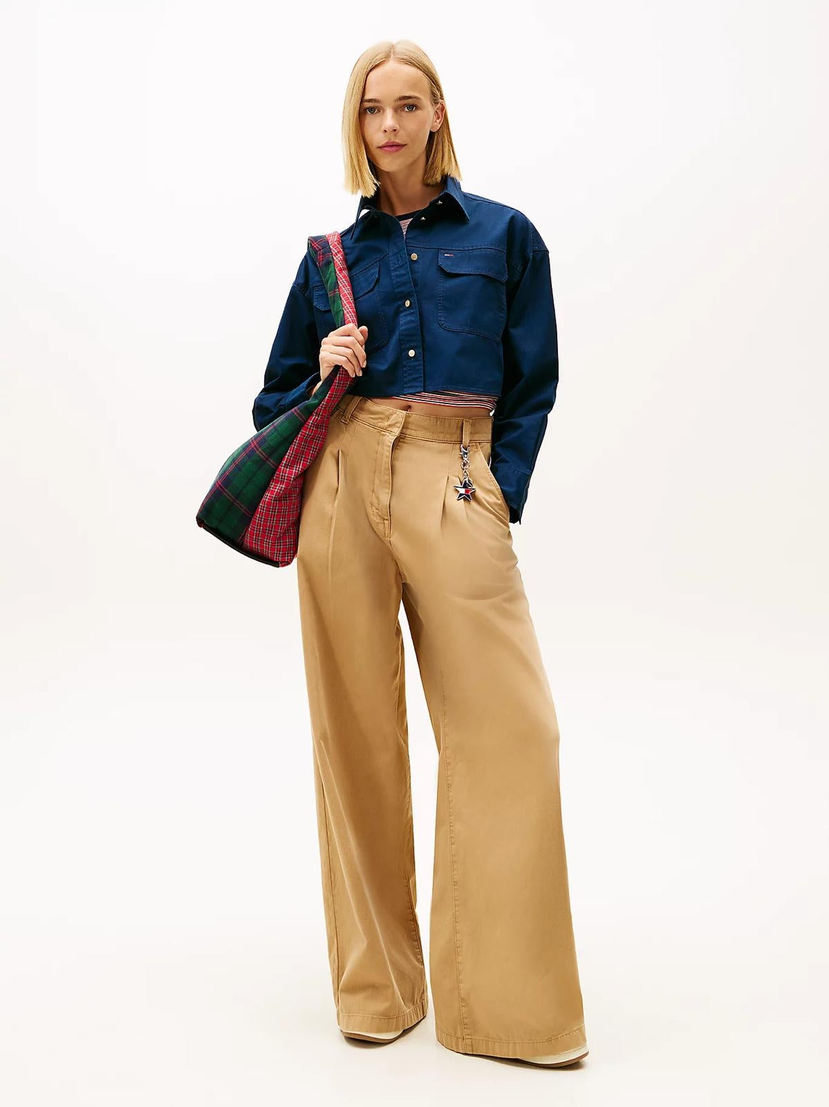 Camicia Tommy Jeans cropped utility donna