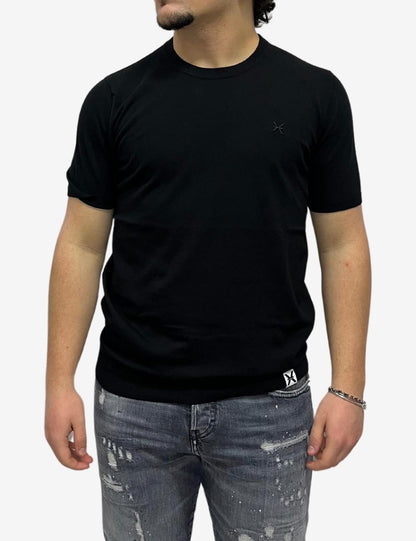 T-Shirt in maglia Richmond X con banda bicolor uomo