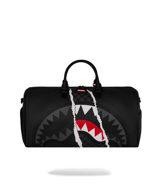 Borsa Sprayground nero CENTER RIP REVEALING GRAY CHECK MINI DUFFLE