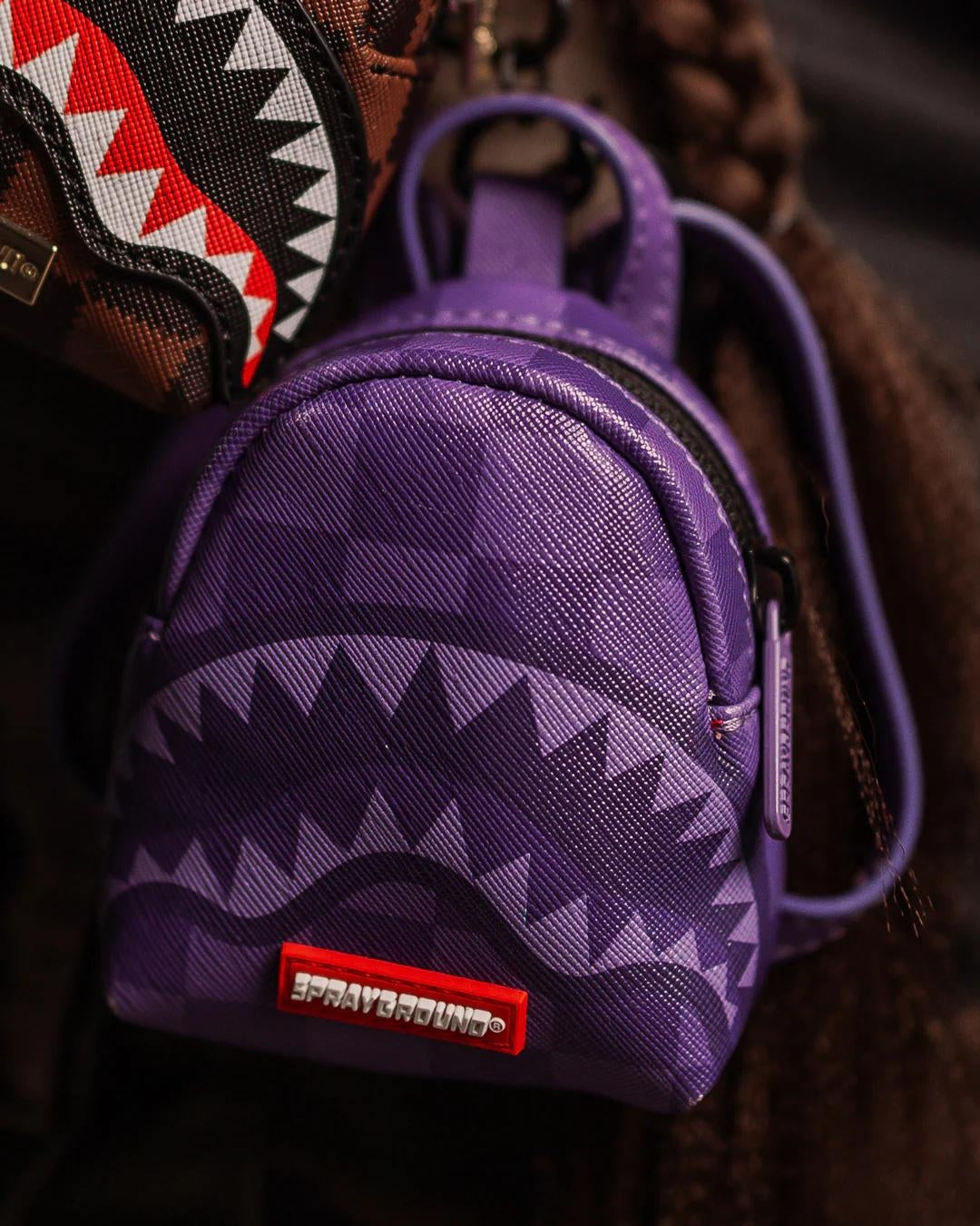Portachiavi Sprayground viola Purple shark sharks in paris keychain