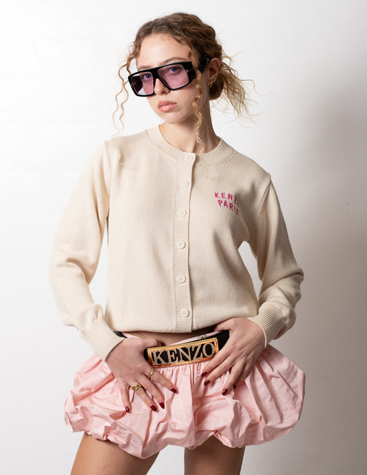 Cardigan Kenzo "Boke Heart" in misto lana donna