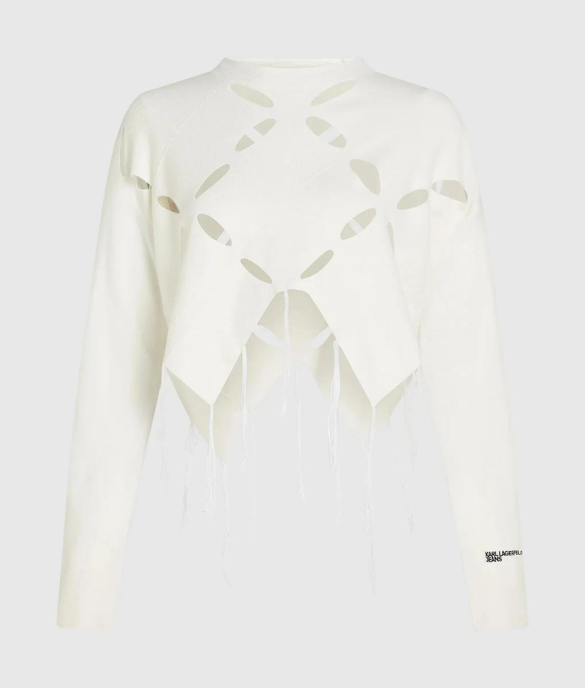 Maglia Karl Lagerfeld Jeans con dettagli cut-out e fondo asimmetrico