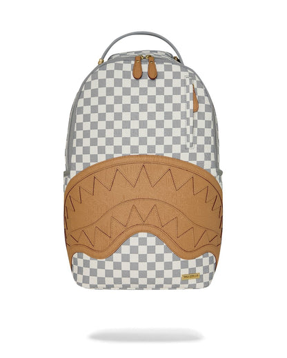 Zaino Sprayground bianco EMBOSSED CREAM CHECK BACKPACK