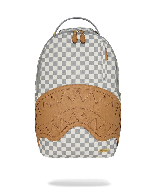 Zaino Sprayground bianco EMBOSSED CREAM CHECK BACKPACK