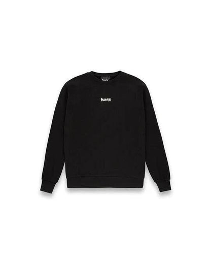 Felpa Disclaimer girocollo con glitter e logo stampato donna