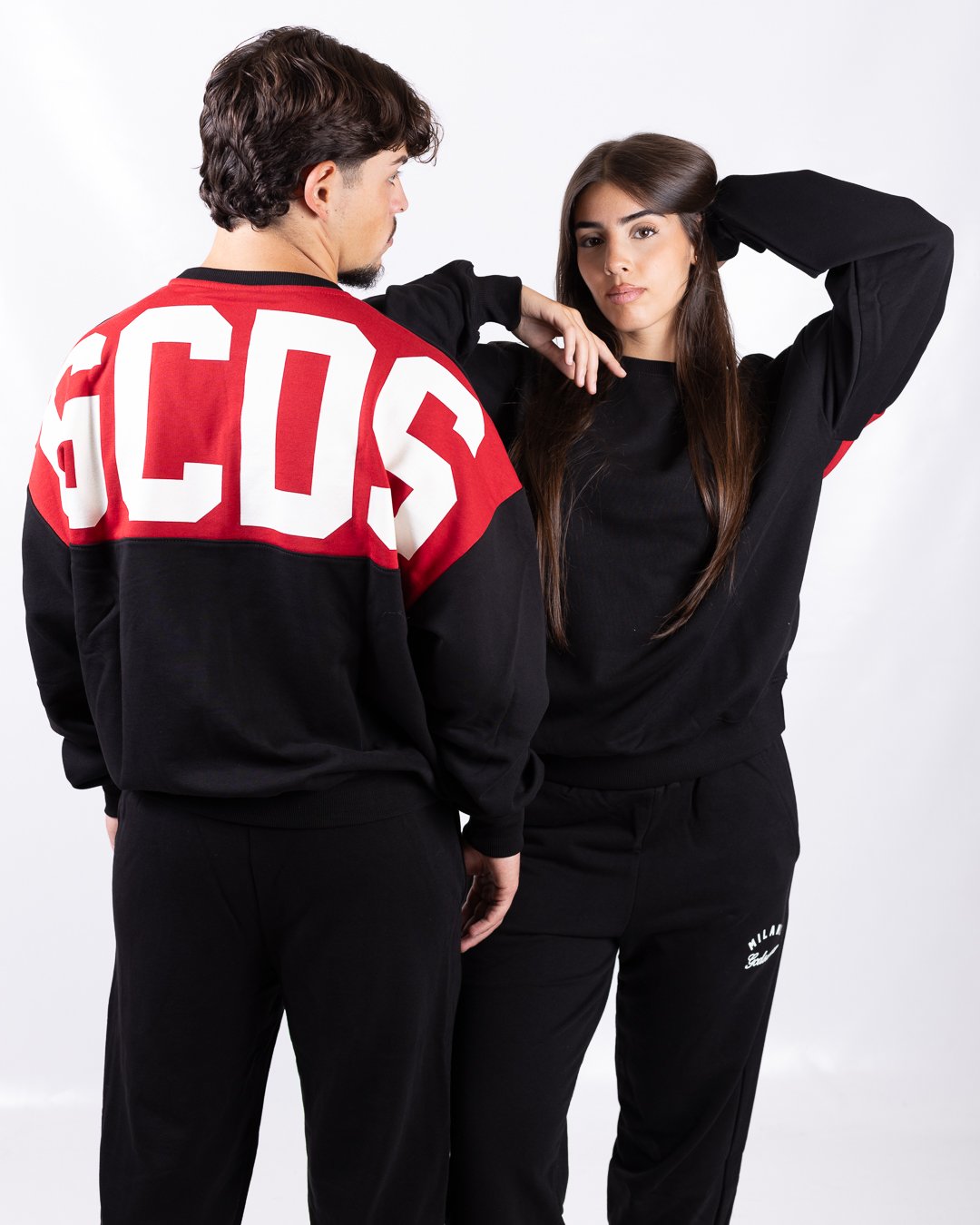 Felpa GCDS girocollo "Band Logo Back"
