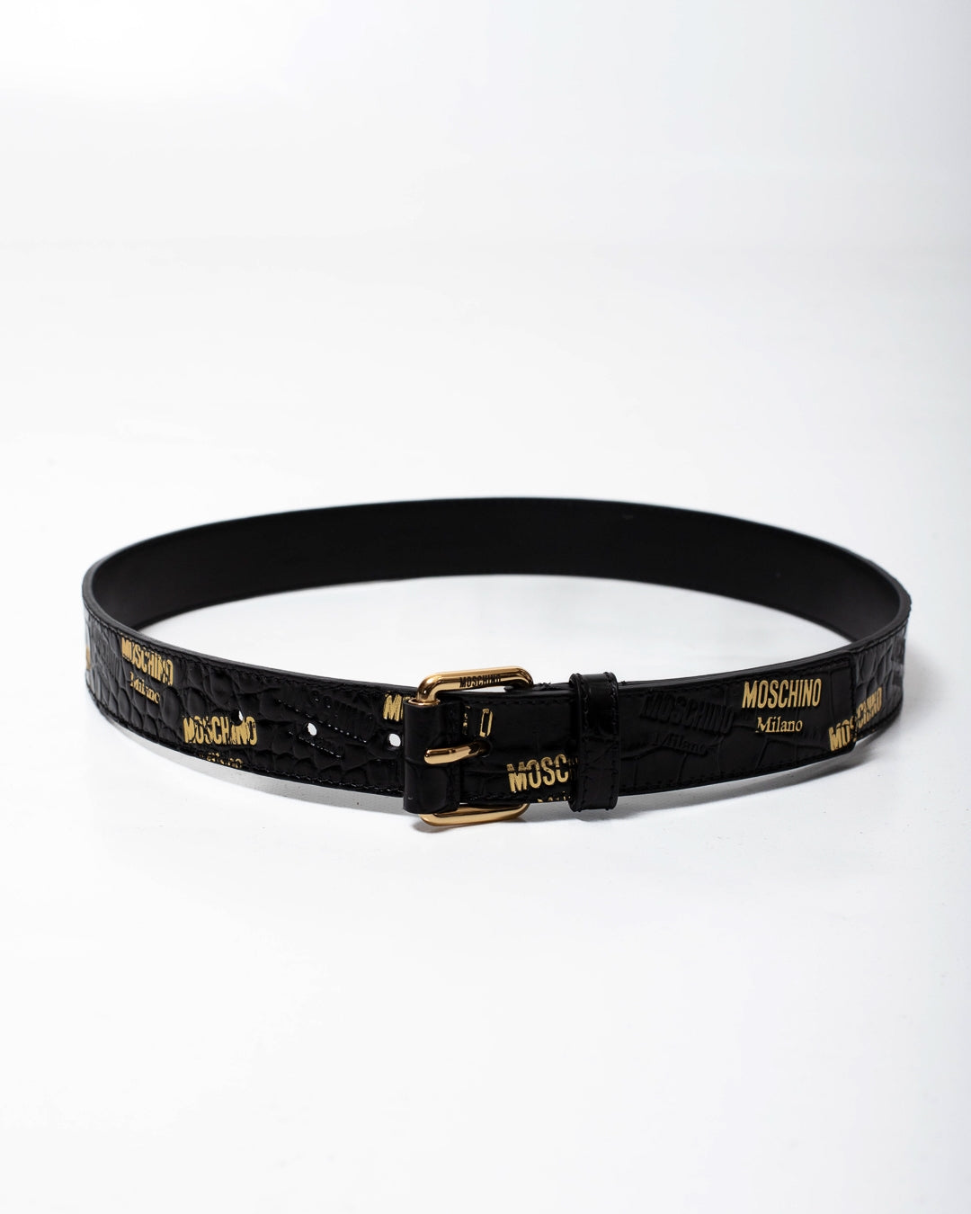 Cinta Moschino texture serpentata uomo