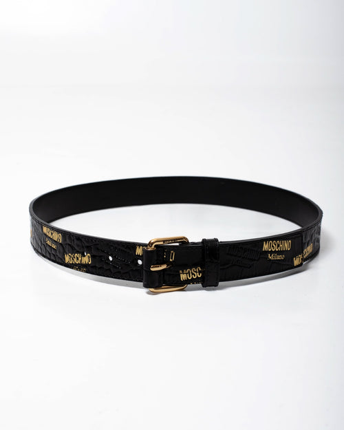 Cinta Moschino texture serpentata uomo