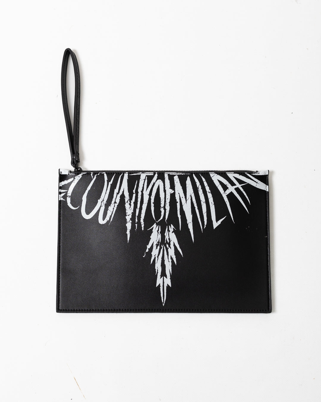 Pochette Marcelo Burlon in ecopelle "Icon Wings White" logato