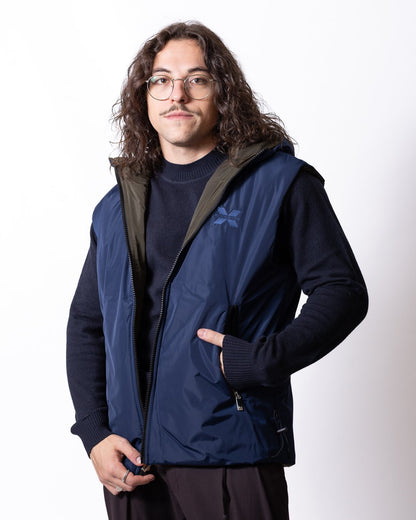 Gilet Richmond X reversibile con logo ricamato