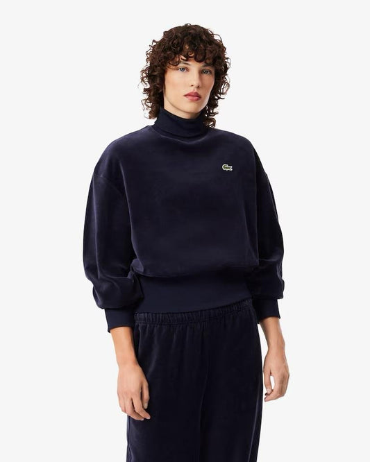 Maglia Lacoste in ciniglia con logo ricamato