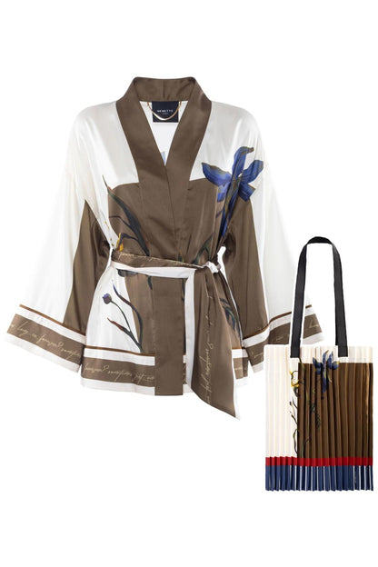 Giacca Nenette kimono stampata donna