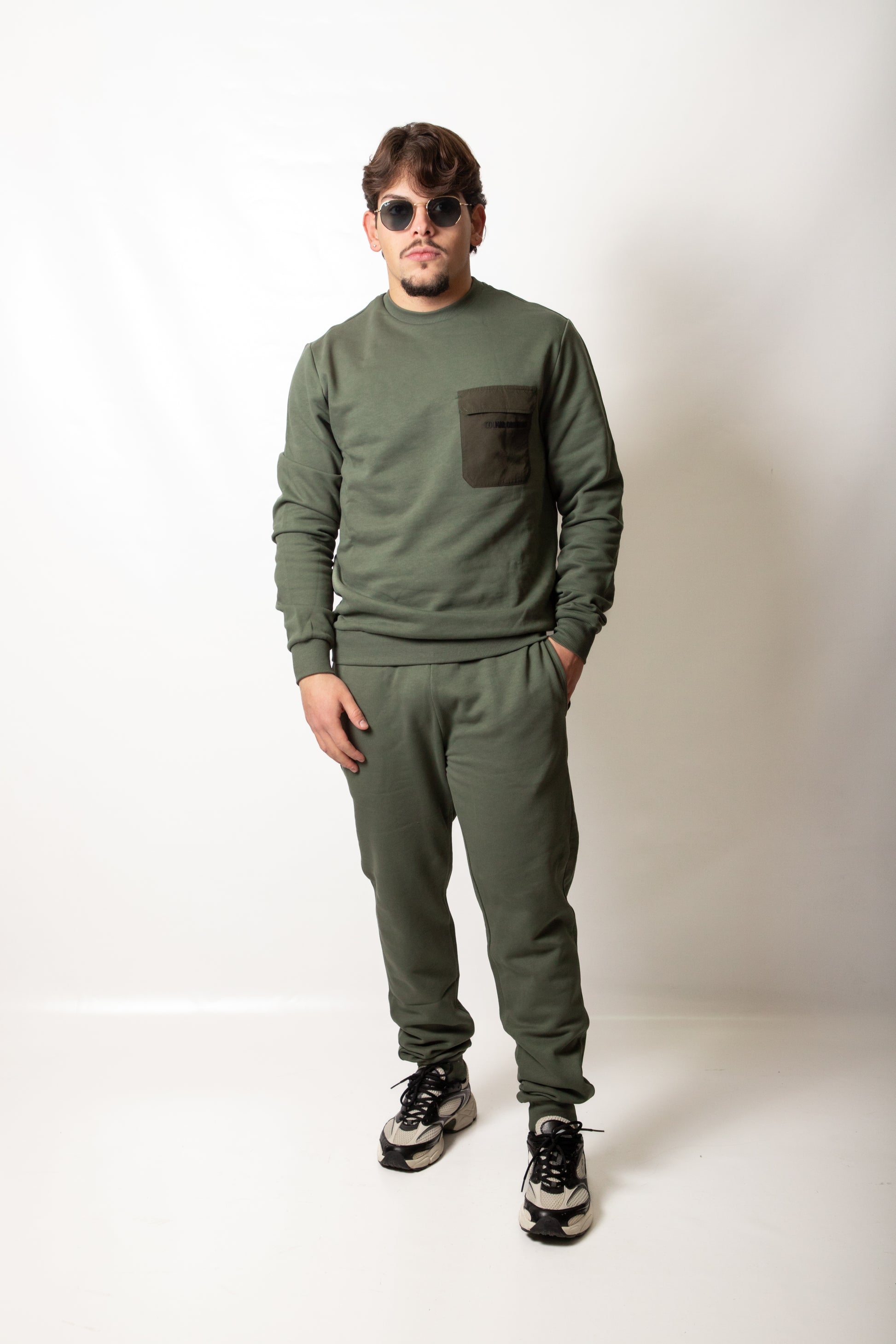 Pantalone Colmar in felpa con tasca in nylon uomo