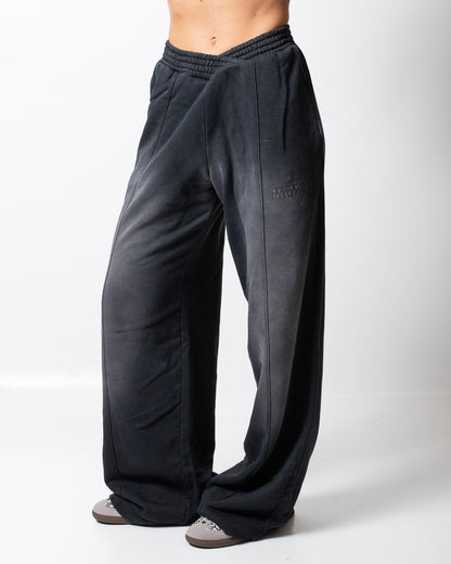 Pantalone Comme des Fuckdown in felpa con nervature e ricamo donna