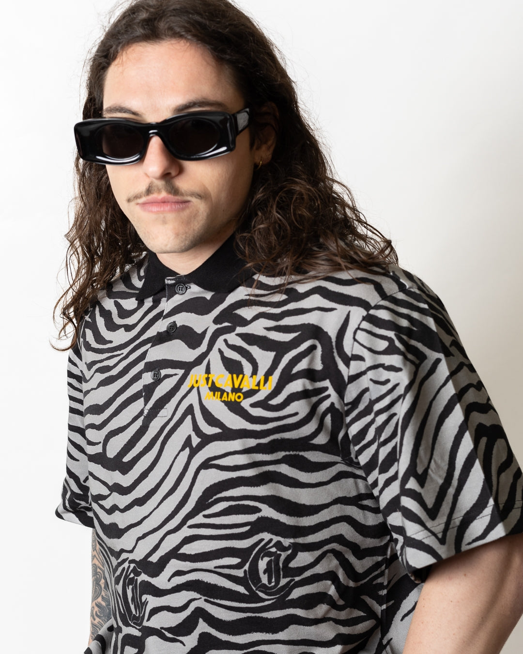 Polo Just Cavalli "Palm Tiger" uomo
