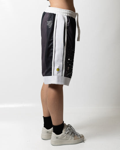 Short Barrow soccer con borchie e strass donna