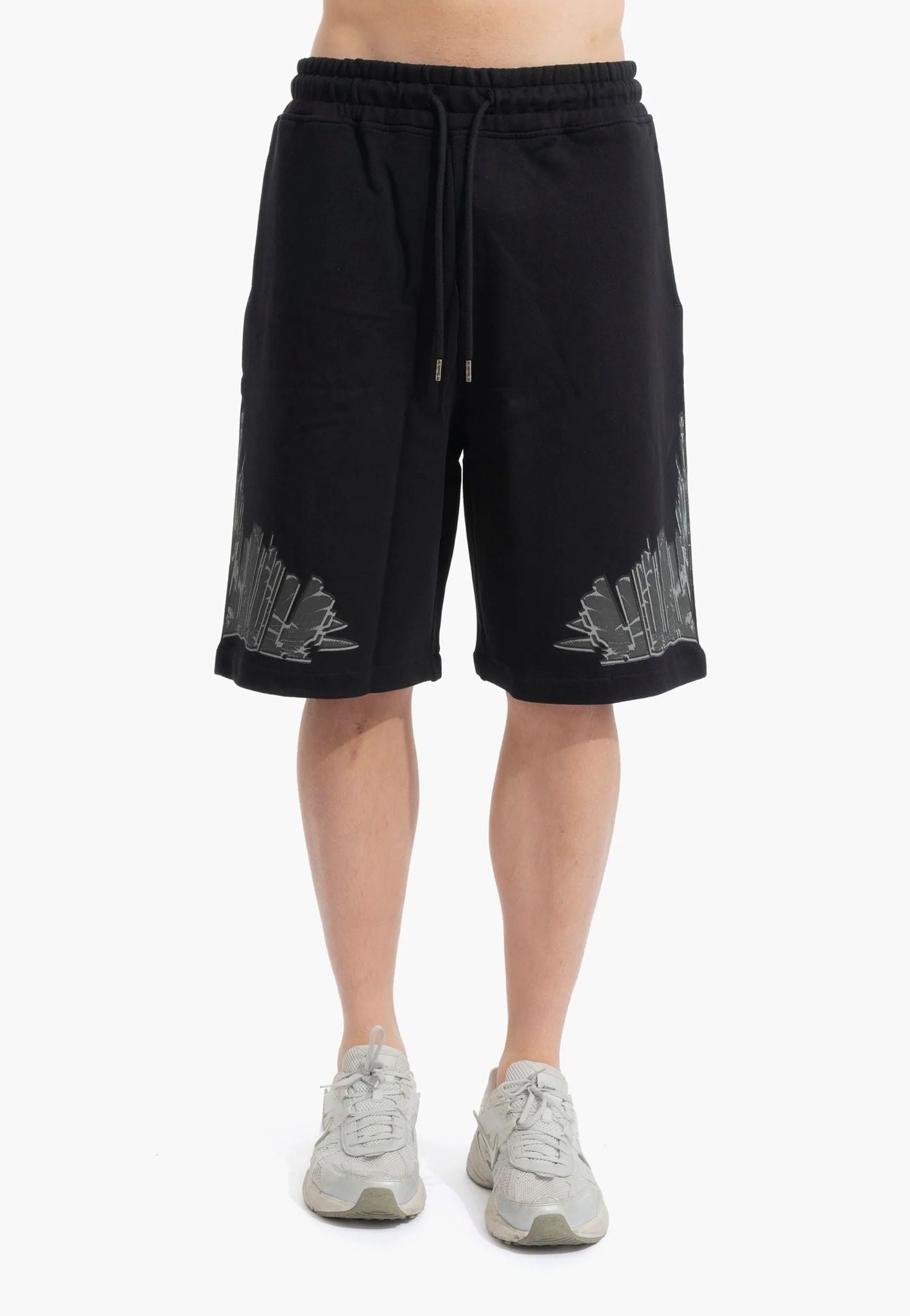 Bermuda Marcelo Burlon in felpa "Icon Wings" uomo