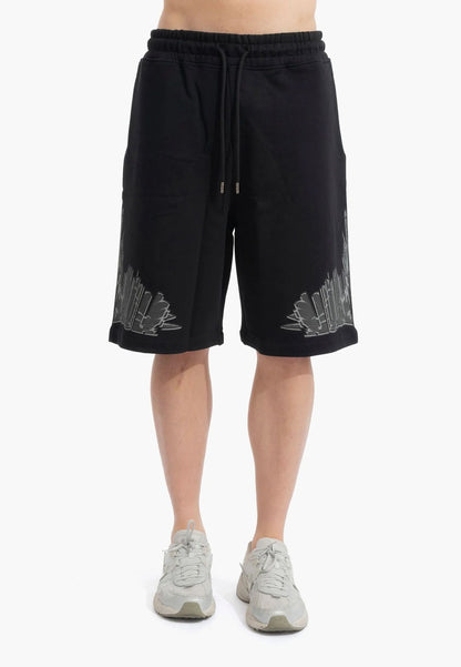 Bermuda Marcelo Burlon in felpa "Icon Wings" uomo