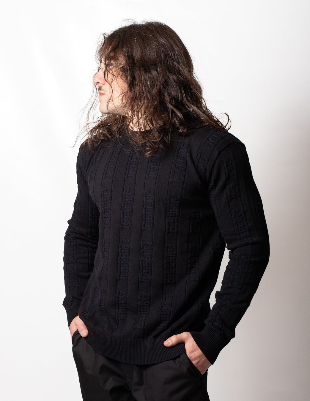 Maglia Iceberg girocollo "Logomania" uomo