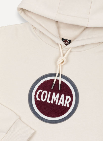 Felpa Colmar con cappuccio e maxi logo in spugna