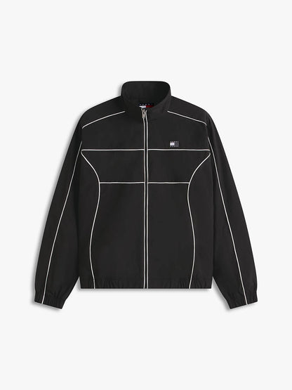Felpa Tommy Jeans fullzip in nylon "Detail Flag" uomo