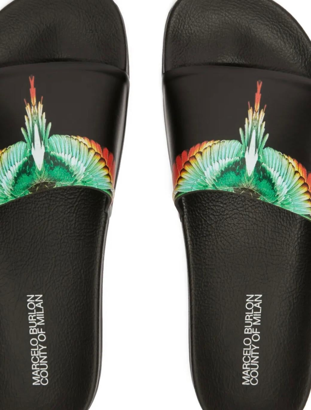 Ciabatte Marcelo Burlon in gomma "Icon Wings" uomo