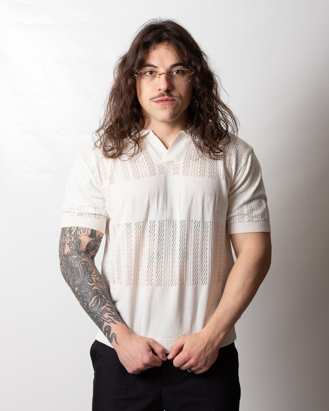 Polo Gaelle in maglia traforata uomo