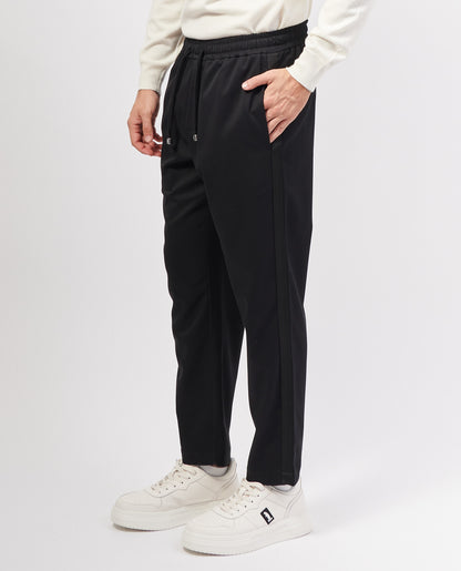 Pantalone Richmond X in tessuto con logo in pelle uomo