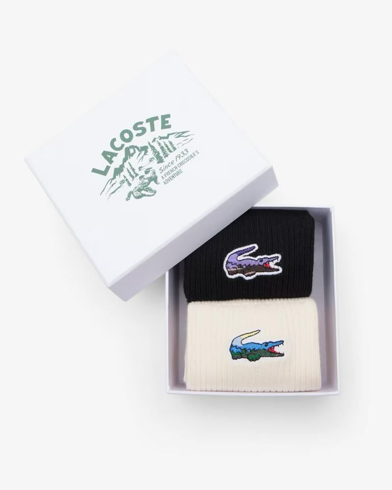 Calze Lacoste in spugna con logo multicolor