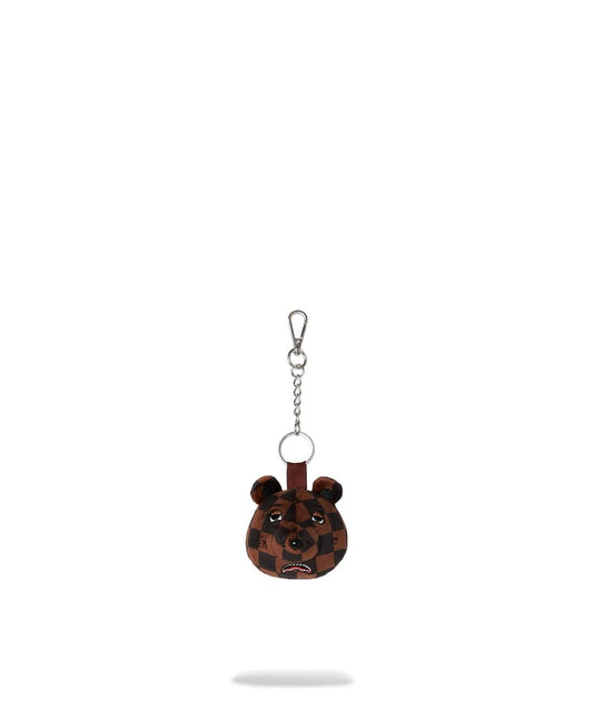 Portachiavi Sprayground marrone BROWN CHECKER BEAR HEAD KEYCHAIN