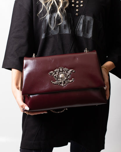 Borsa John Richmond "Shoulder Bag" in ecopelle verniciata donna