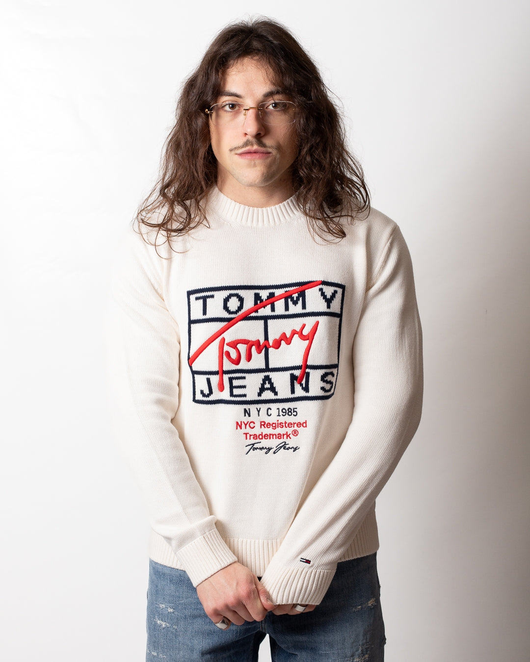 Maglia Tommy Jeans girocollo "Signature" uomo