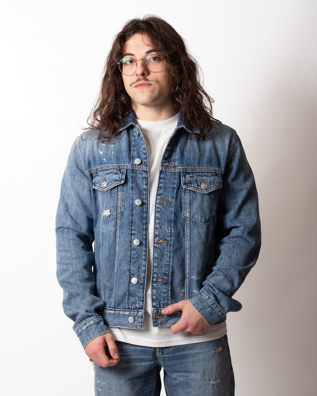 Giubbotto Tommy Jeans regular in jeans uomo