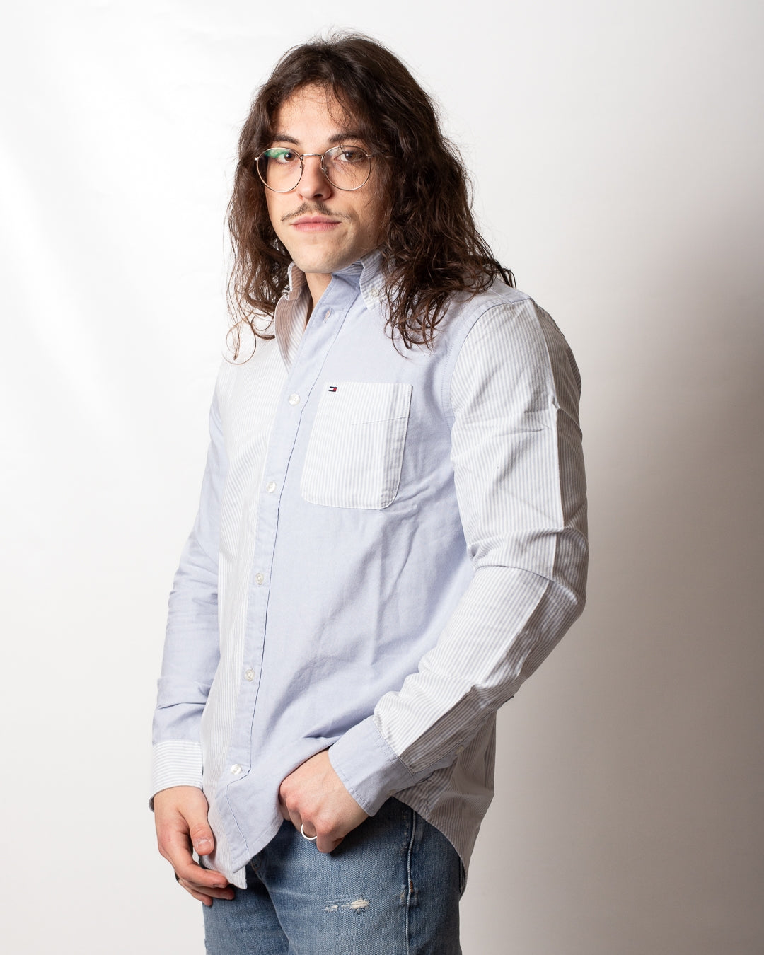 Camicia Tommy Jeans "Oxford Stripes" uomo
