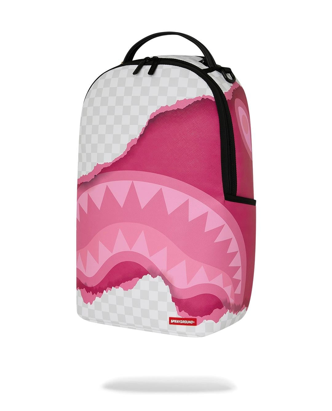 Zaino Sprayground bianco e fucsia 3D CHECK BACKPACK 