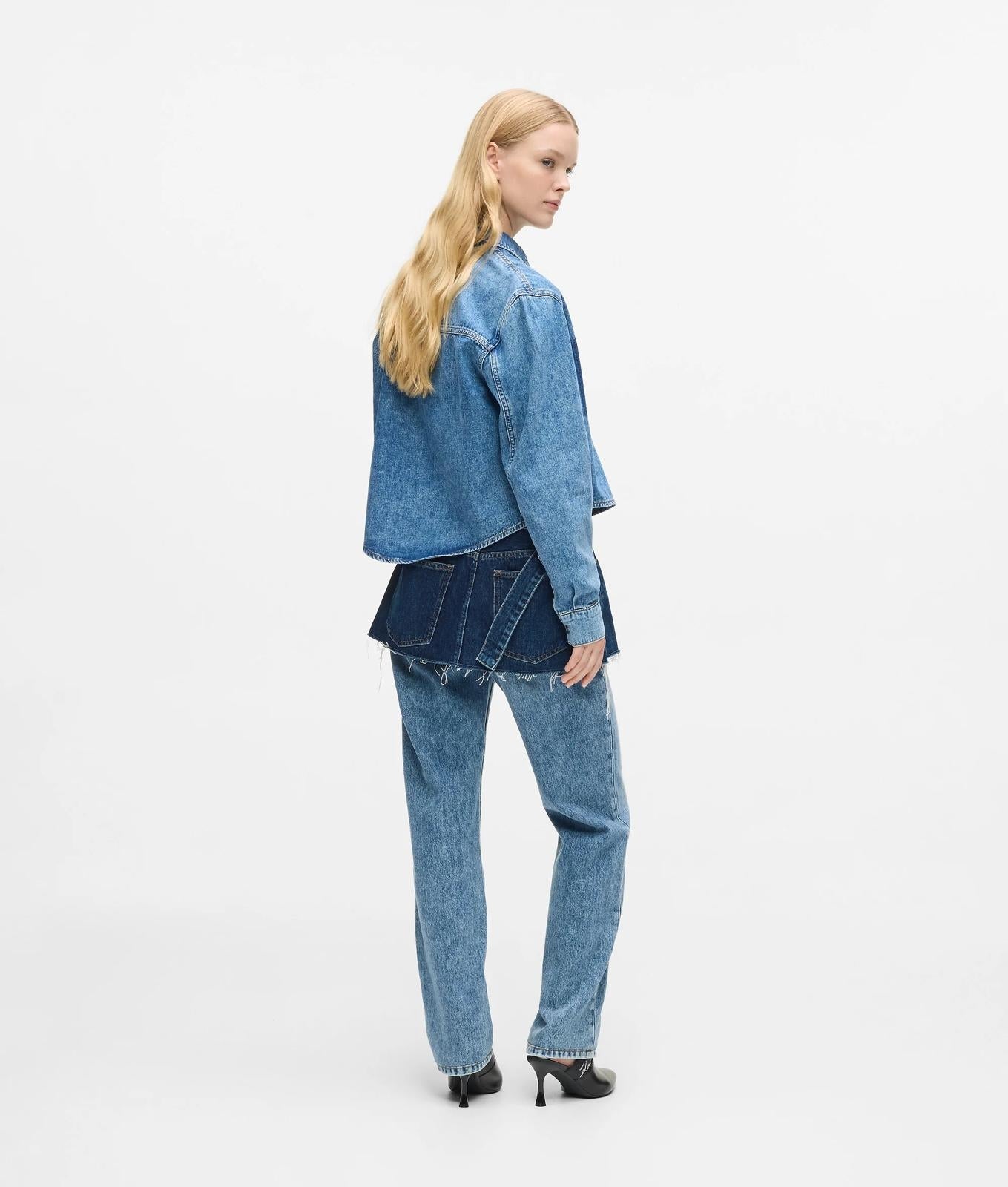 Jeans Karl Lagerfeld Jeans straight con minigonna donna
