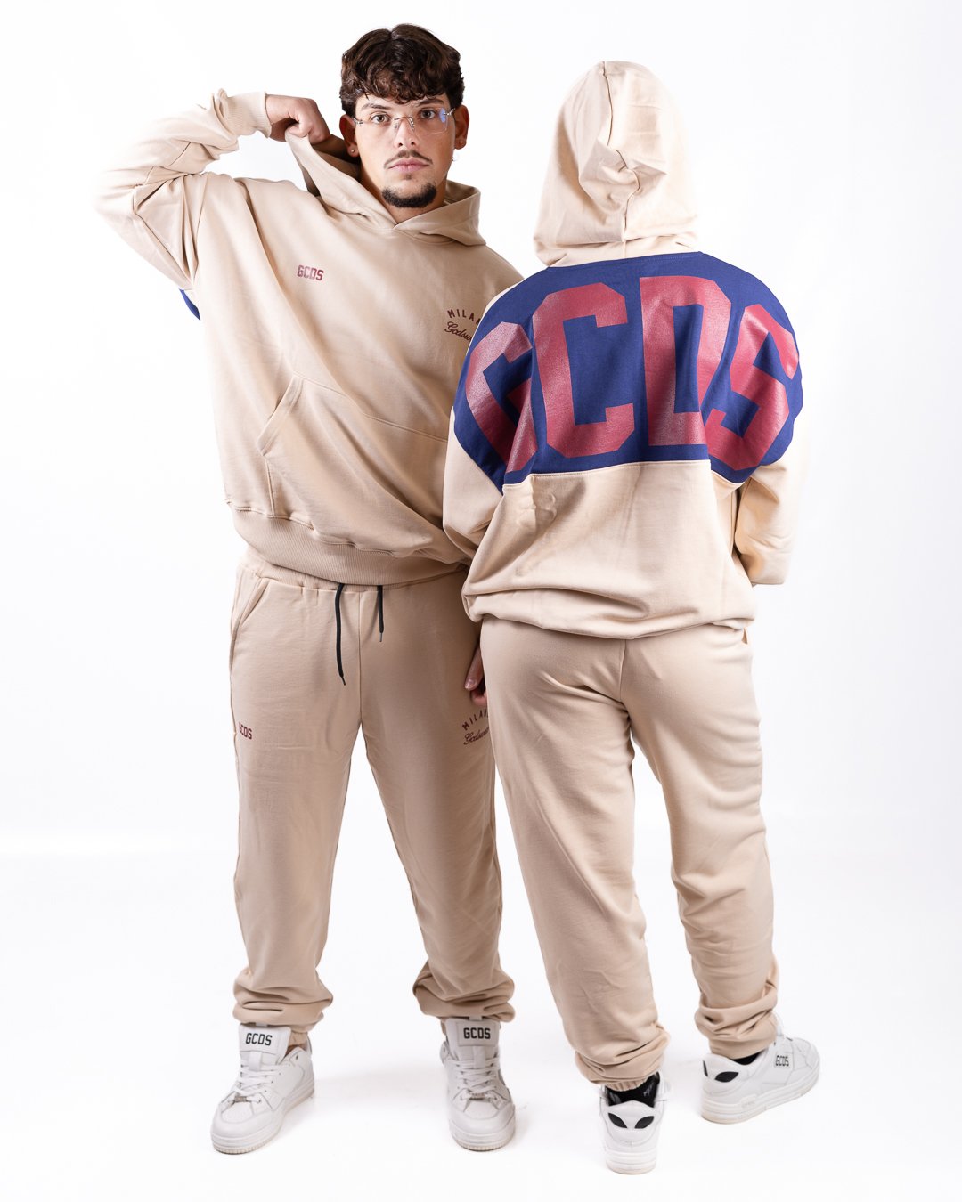 Felpa GCDS con cappuccio "Band Logo Back"