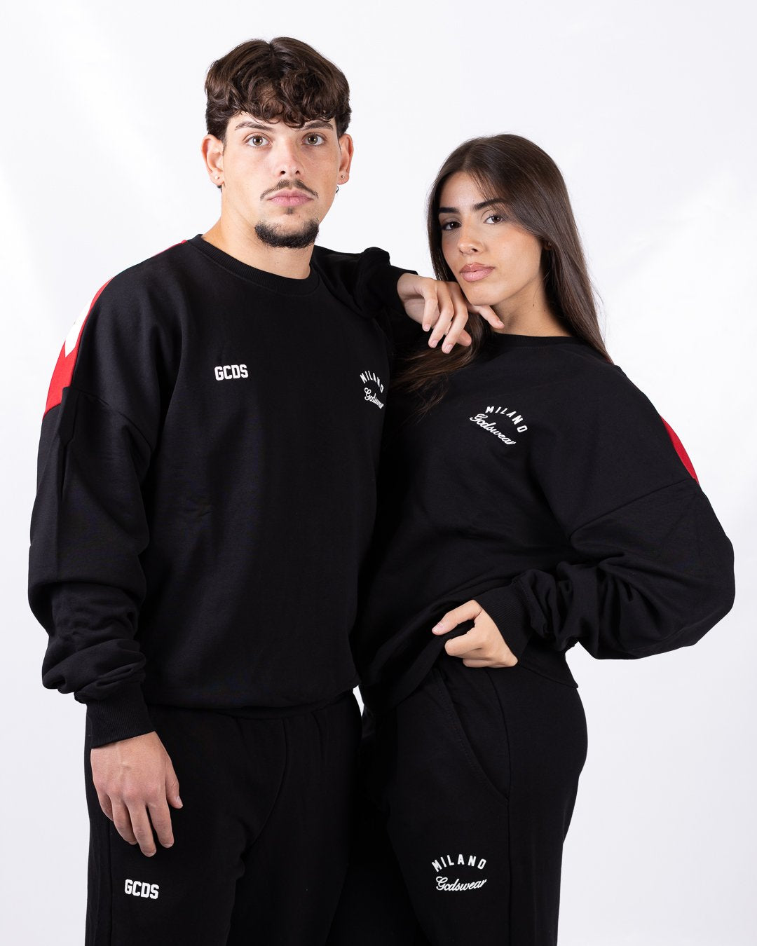 Felpa GCDS girocollo "Band Logo Back"