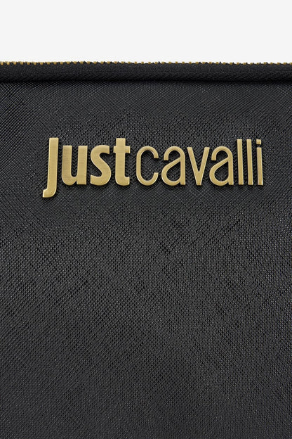 Pochette Just Cavalli "Metal Lettering" in pelle saffiano uomo