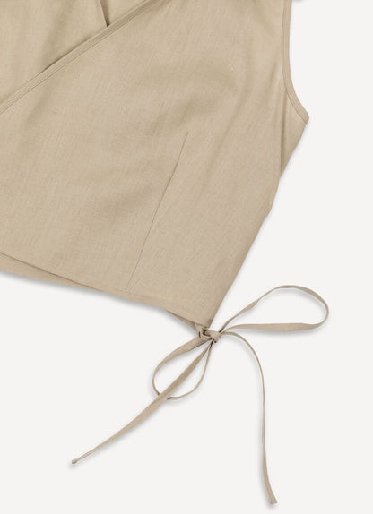 Camicia Colmar in lino con laccetti donna