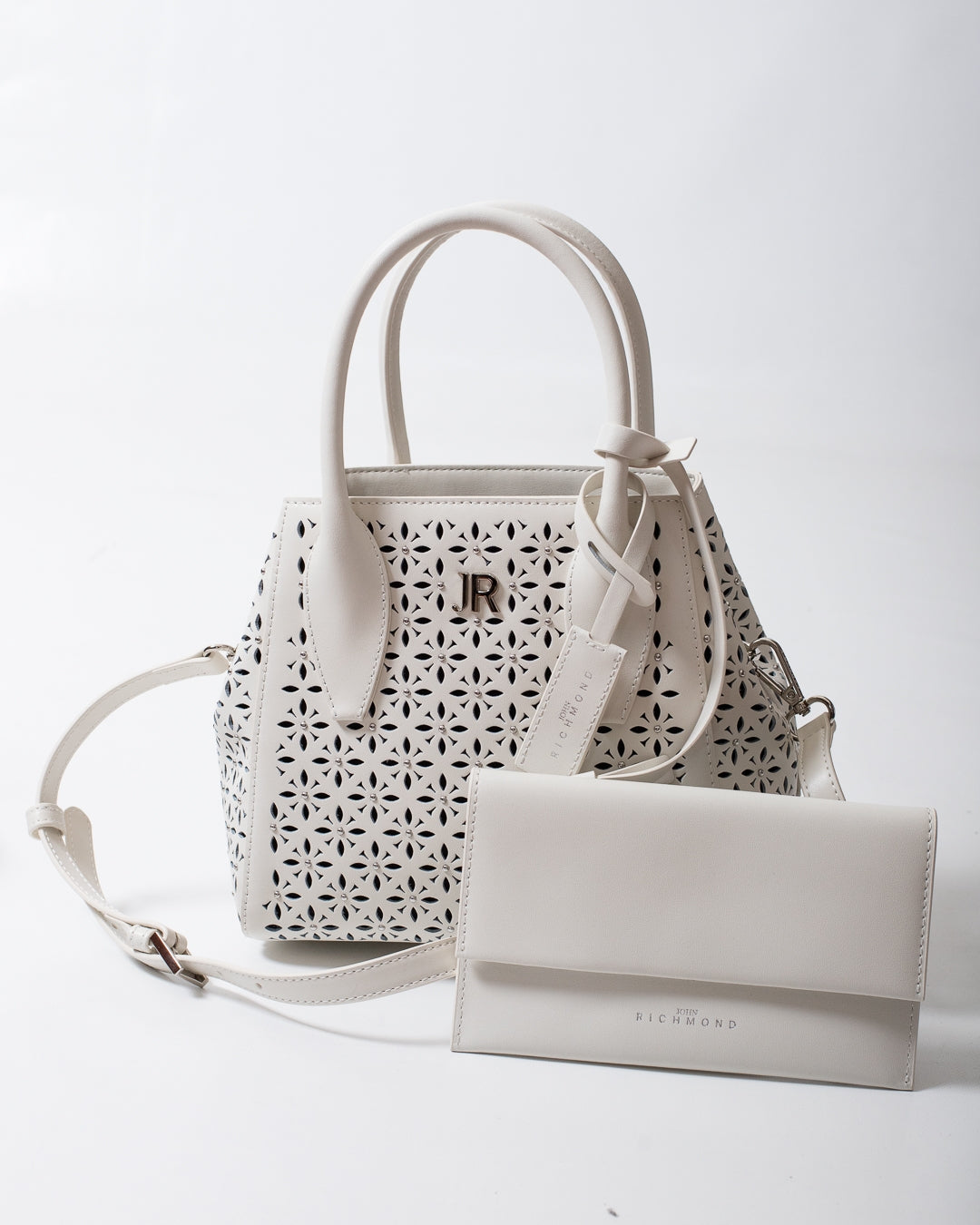 Borsa John Richmond in vera pelle con dettagli traforati donna